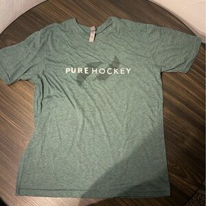 Next Level Apparel Pure Hockey Green and White Men's T-Shirt